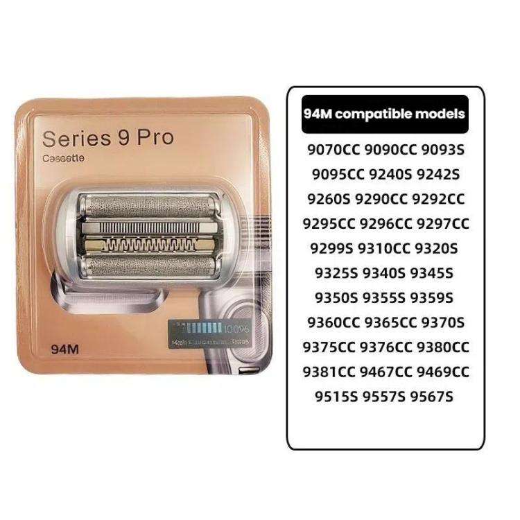 For Braun 9 Series Razor Head Assemblies, Style: 94M Gold