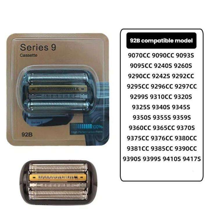 For Braun 9 Series Razor Head Assemblies, Style: 92B Original Gold