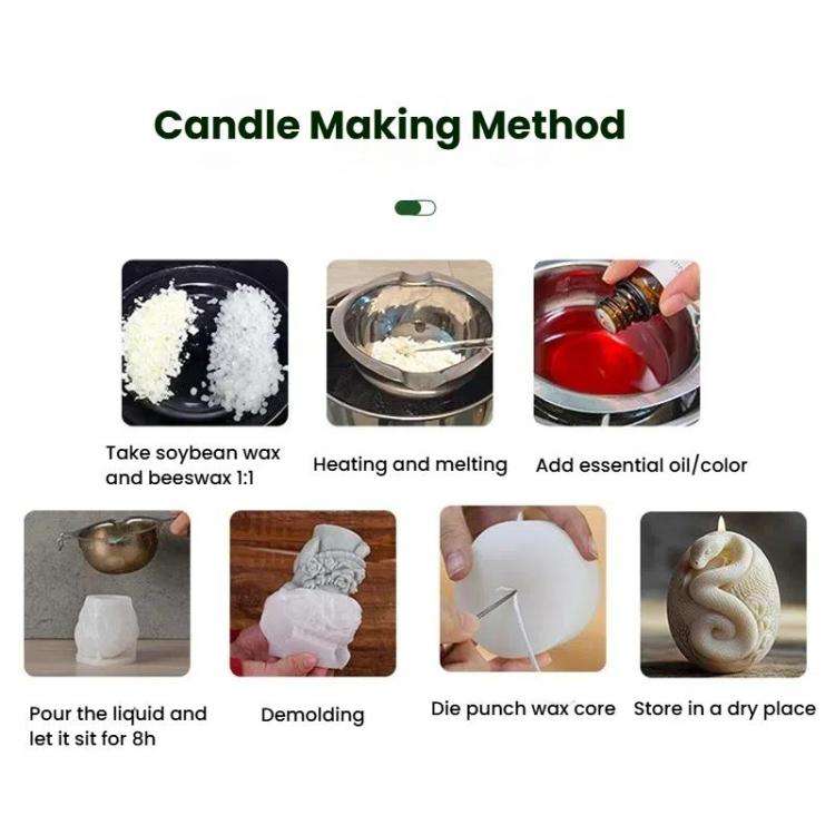 Snake-Shaped Aromatherapy Candle Silicone Mold DIY Diffuser Stone Gift Mold, Style: Snake Column ...