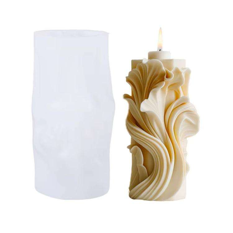 Spiral Wave Aromatherapy Candle Silicone Mold DIY Diffuser Stone Decorative Ornament Mold, Style:...