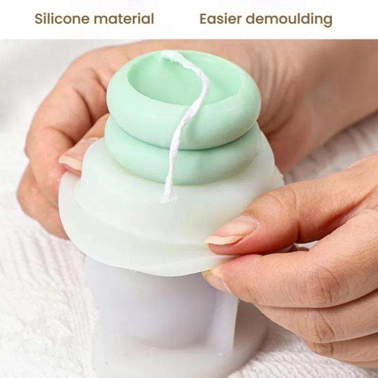 Spiral Wave Aromatherapy Candle Silicone Mold DIY Diffuser Stone Decorative Ornament Mold, Style:...