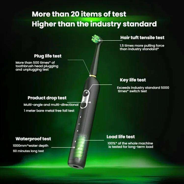 Rechargeable Electric Toothbrush for Adults 4200 RPM Rotating Brush IPX8 Waterproof Inductive Cha...
