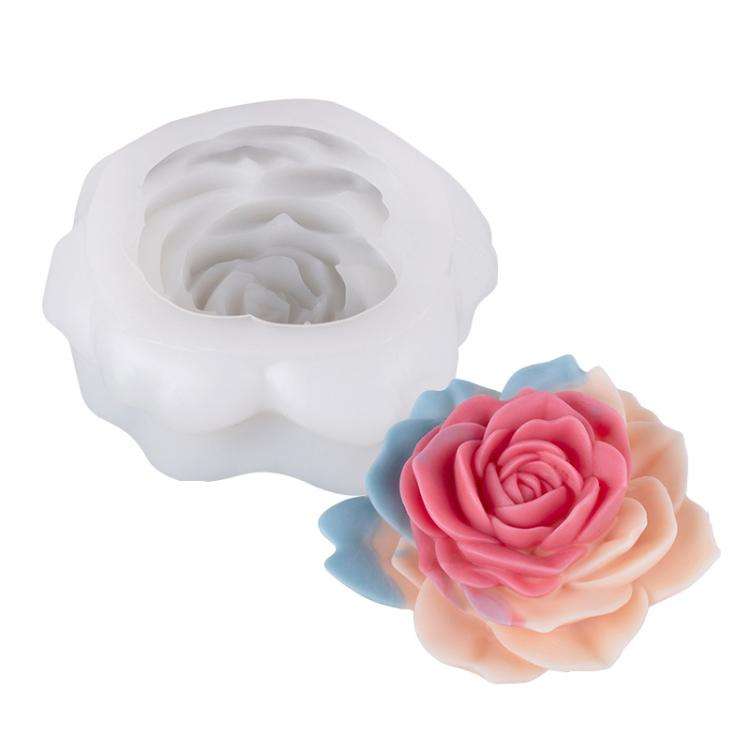 Candle Silicone Mold DIY Floral Aromatherapy Handmade Plaster Casting Mold, Style: Layered Dream ...