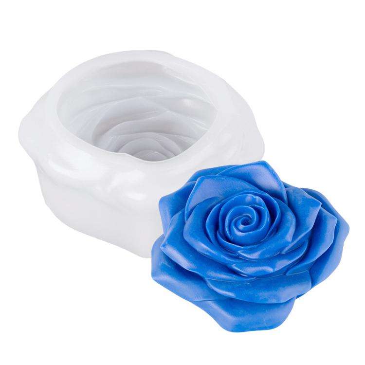 Candle Silicone Mold DIY Floral Aromatherapy Handmade Plaster Casting Mold, Style: Eternal Rose Z...