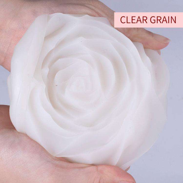 Candle Silicone Mold DIY Floral Aromatherapy Handmade Plaster Casting Mold, Style: Layered Flower...