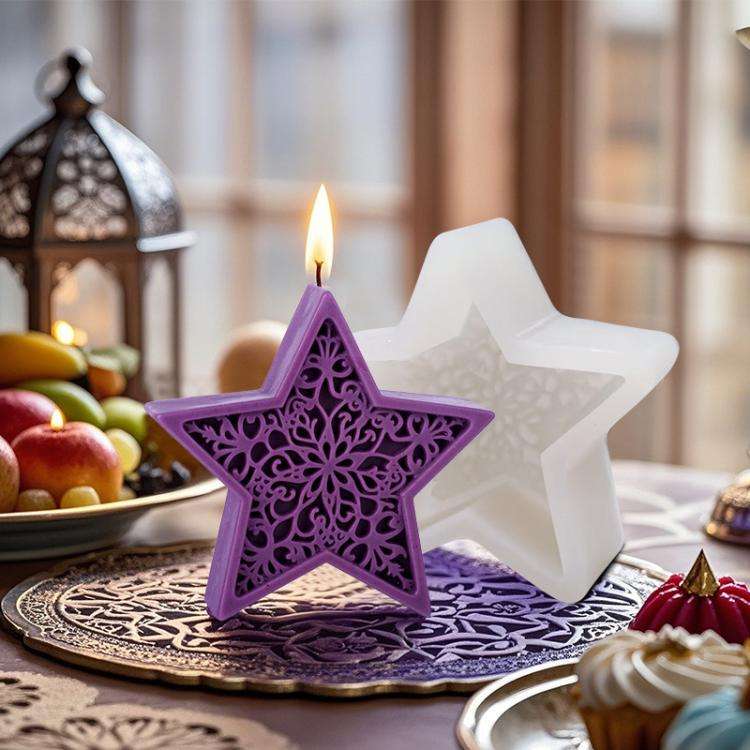 Candle Silicone Mold DIY Handmade Moon Star Aromatherapy Plaster Ornament Mold, Spec: Moon LZ-651
