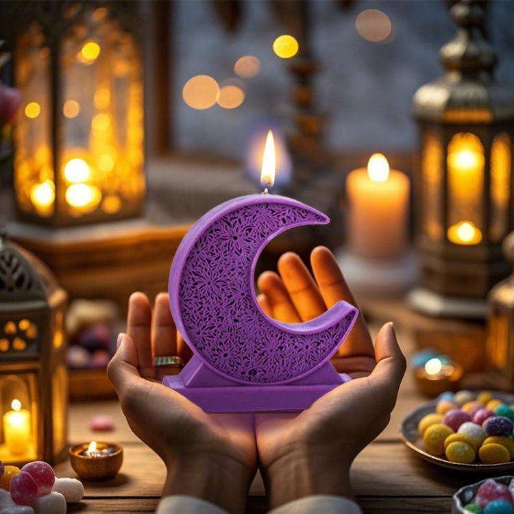 Candle Silicone Mold DIY Handmade Moon Star Aromatherapy Plaster Ornament Mold, Spec: Moon LZ-651