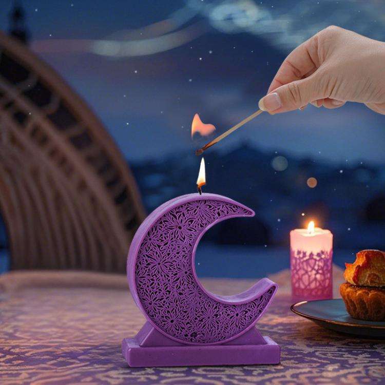 Candle Silicone Mold DIY Handmade Moon Star Aromatherapy Plaster Ornament Mold, Spec: Moon LZ-651