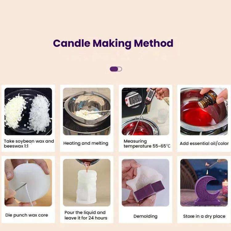 Candle Silicone Mold DIY Handmade Moon Star Aromatherapy Plaster Ornament Mold, Spec: Moon LZ-651