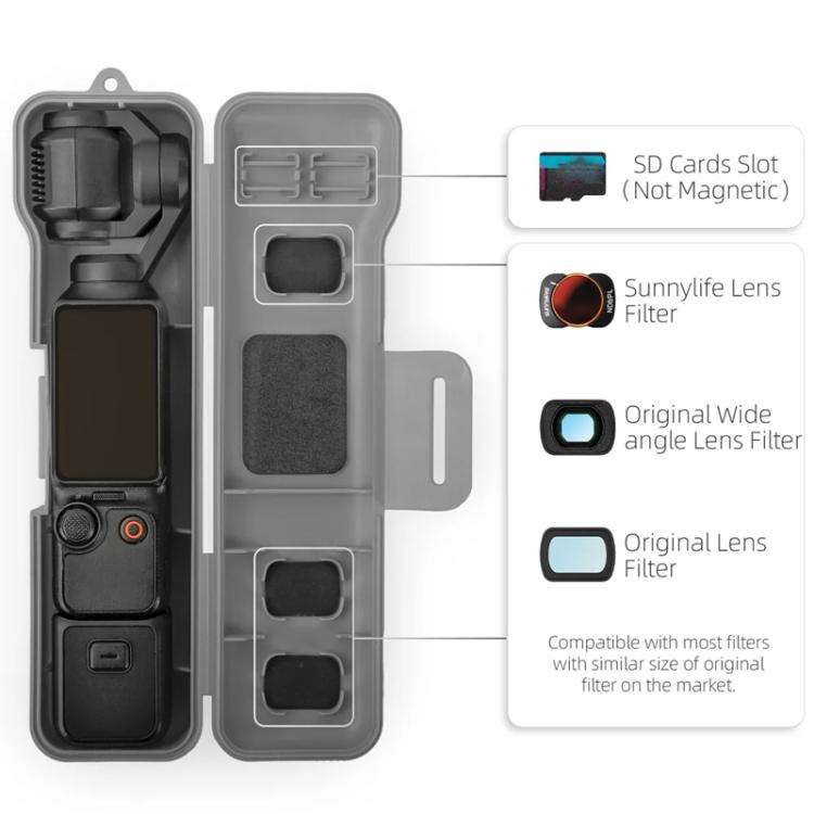 For DJI Osmo Pocket 3 Sunnylife OP3-K981 Storage Box Shockproof Protective Case Can Hold Filter A...
