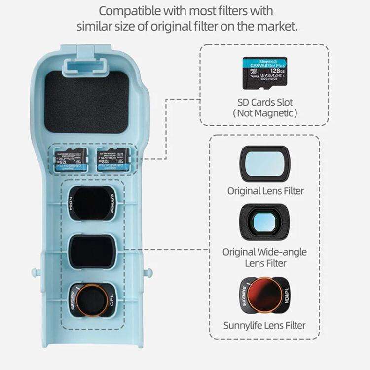 For DJI Osmo Pocket 3 Sunnylife OP3-K990 Protective Cover Body Filter Storage Top Cover Protectiv...