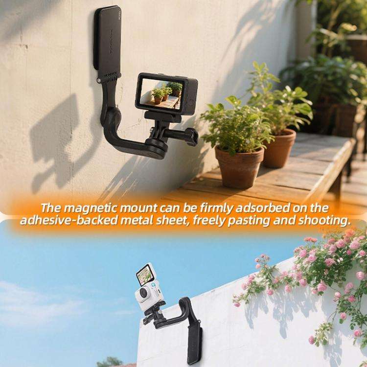 Sunnylife MJ996 Sports Camera Multi-Axis Rotating Magnetic Mount(Black)
