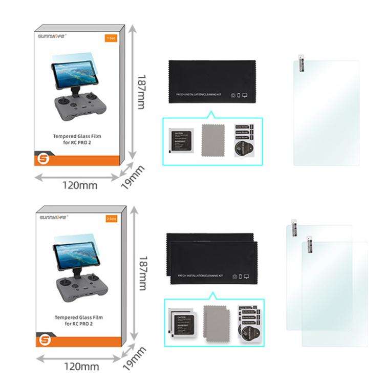 Sunnylife BHM02 2pcs For DJI RC PRO 2 / Mavic 4 Pro Tempered Glass Screen Protector Explosion-pro...