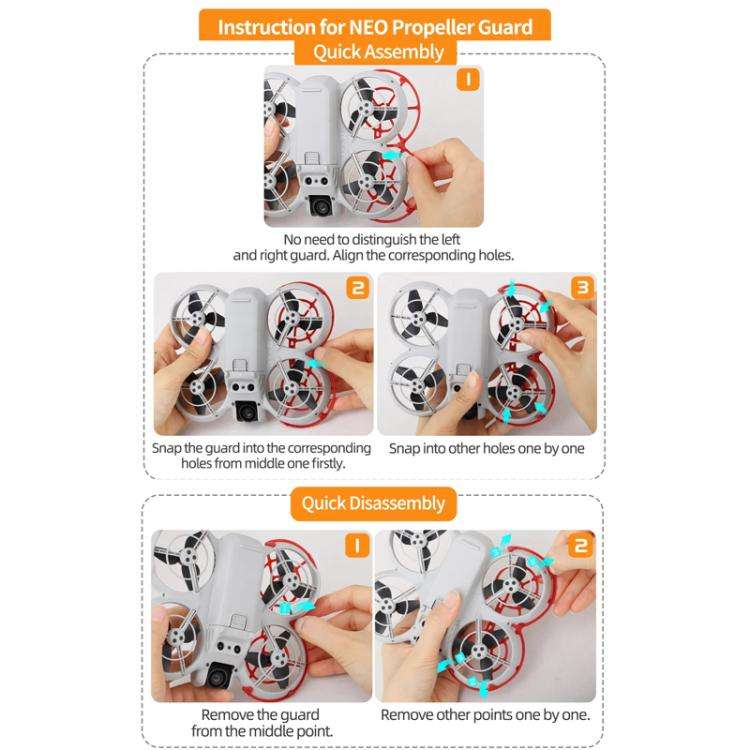 For DJI NEO Sunnylife NE-KC863 Paddle Blade Protective Cover Anti-Collision Ring(Black)