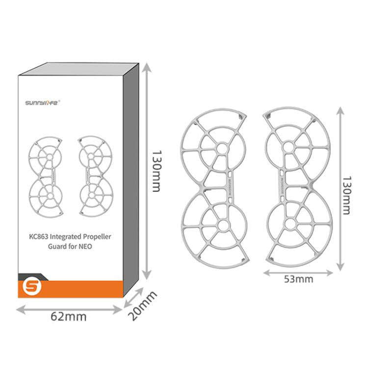 For DJI NEO Sunnylife NE-KC863 Paddle Blade Protective Cover Anti-Collision Ring(Orange)