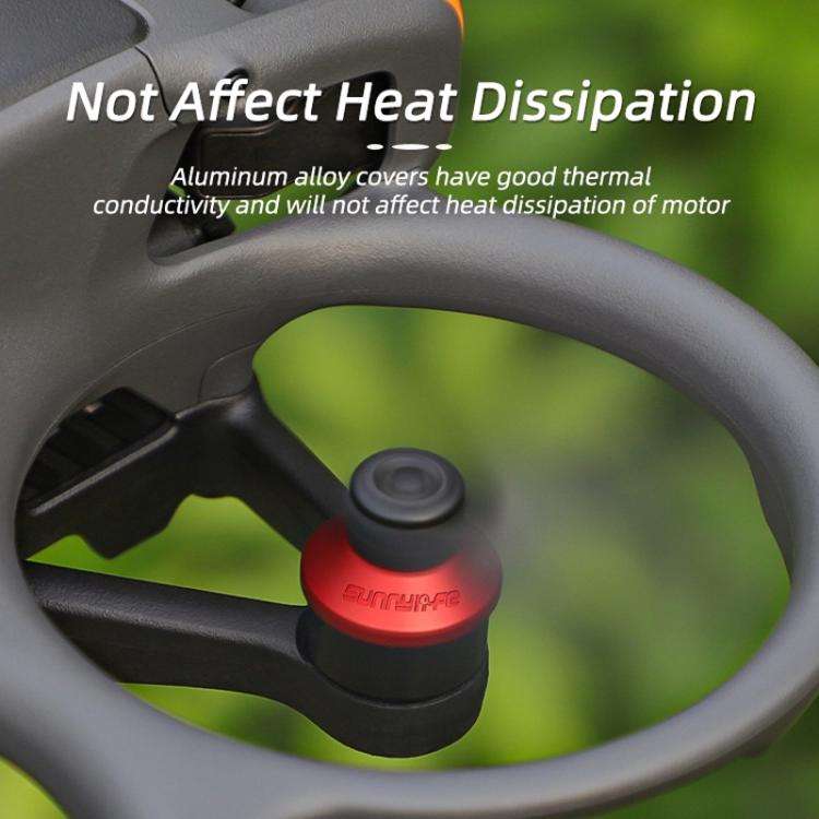 For DJI Avata 2 Sunnylife AT2-MD787 Motor Anti-dust Cover Aluminum Alloy Motor Protection Cover(Red)