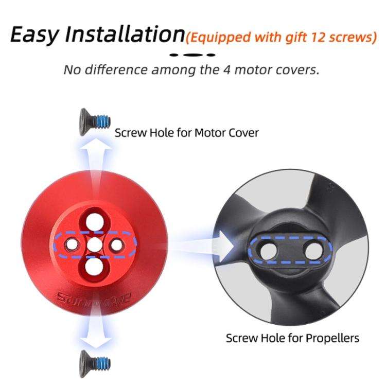 For DJI Avata 2 Sunnylife AT2-MD787 Motor Anti-dust Cover Aluminum Alloy Motor Protection Cover(Red)