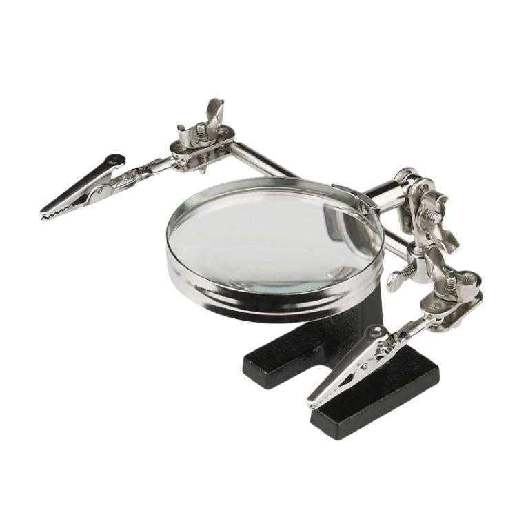 60mm Magnifying Glass With Auxiliary Clamp Soldering Iron Repair Circuit Board Desktop Magnifying...
