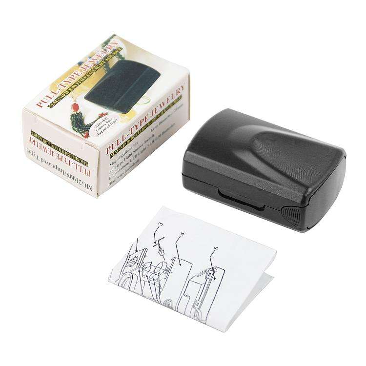 30X Jewelry Mirror Drawer-Style Telescopic Magnifying Glass With LED Lighting