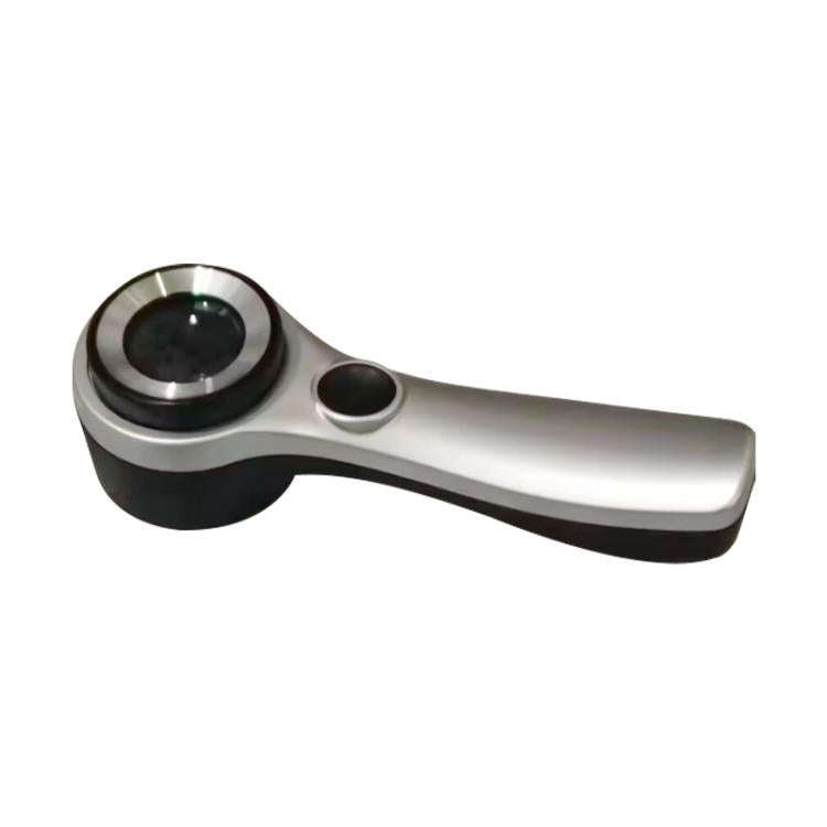 Alloy Handheld 60x USB Charging Touch Switch LED Light Optical Glass Magnifier(Silver Black)
