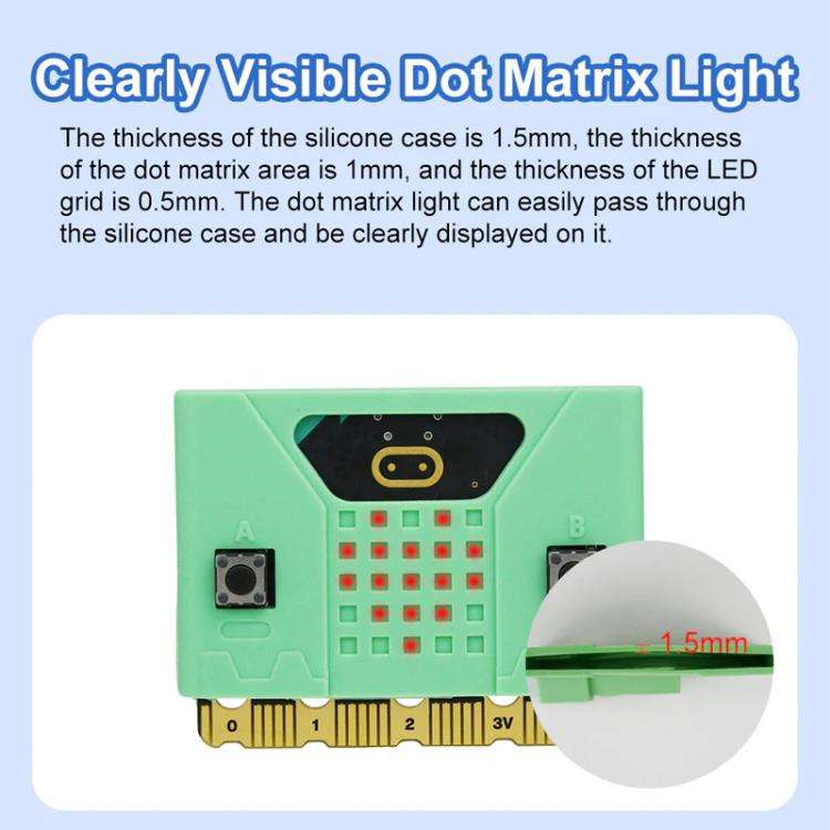 Yahboom For Micro:bit V1.5/ V2 Board Silicone Case Protective Shell(Green)