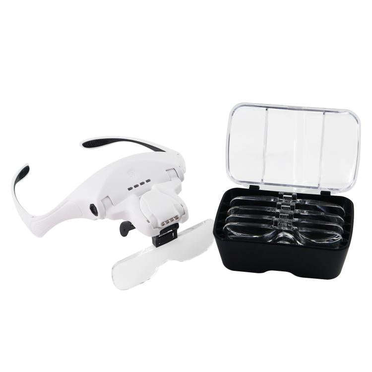 9892TSC1 USB Charging LED Light Touch Switch Mechanical Repair Head Mounted Magnifier