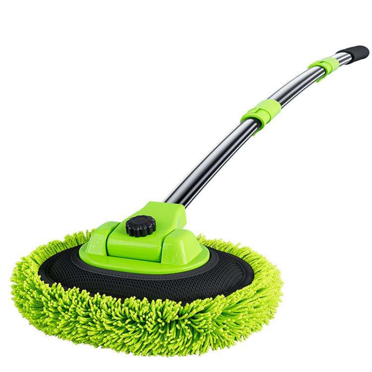 SUITU LS-444 Three-section Curved Car Wash Brush Chenille Car Wash Mop(Black Green)