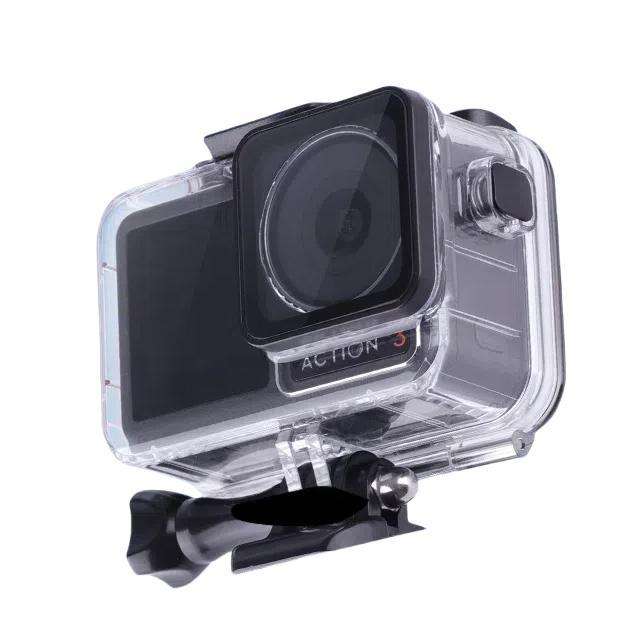 For DJI Osmo Action 3/4/5 Waterproof Case 5m Underwater Touchscreen Dive Housin(Transparent)
