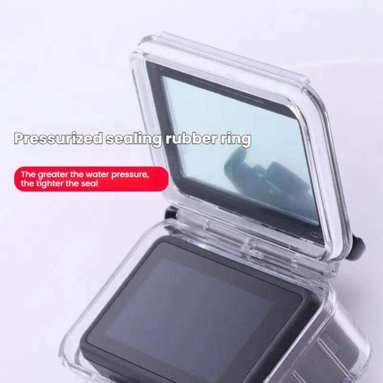 For DJI Osmo Action 3/4/5 Waterproof Case 5m Underwater Touchscreen Dive Housin(Transparent)