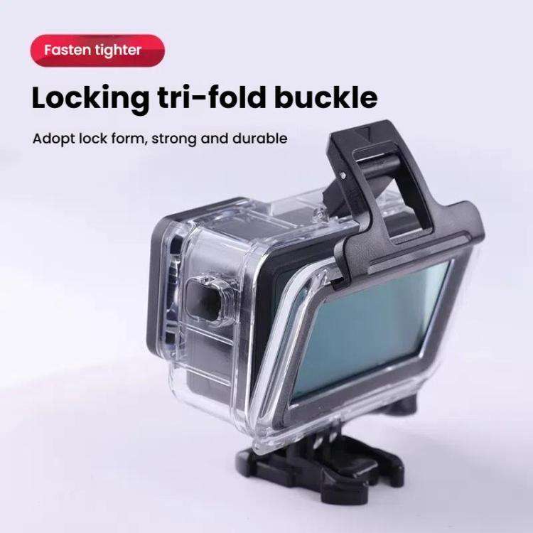 For DJI Osmo Action 3/4/5 Waterproof Case 5m Underwater Touchscreen Dive Housin(Transparent)