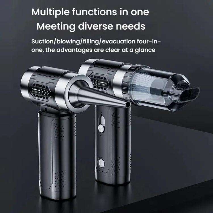 SUITU ST-6686Pro Car Vacuum Cleaner Turbine Fan High Power Strong Blower Dust Remover(Black Silver)