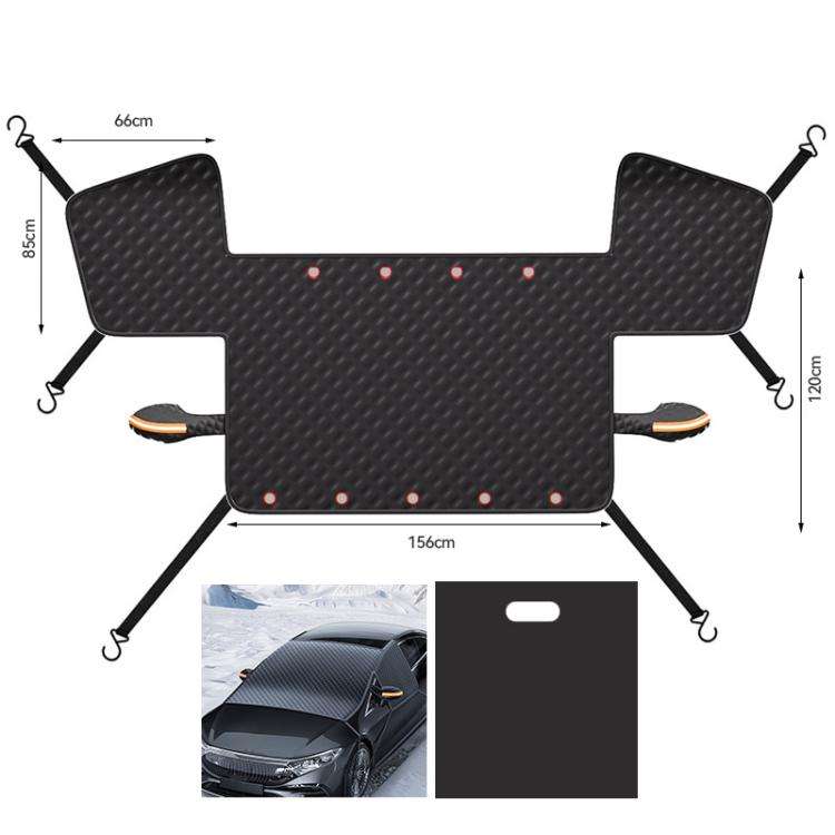SUITU ST-4022 Car Front Windscreen Anti-Frost Sunshade Cover Winter Snow Cover(Black)