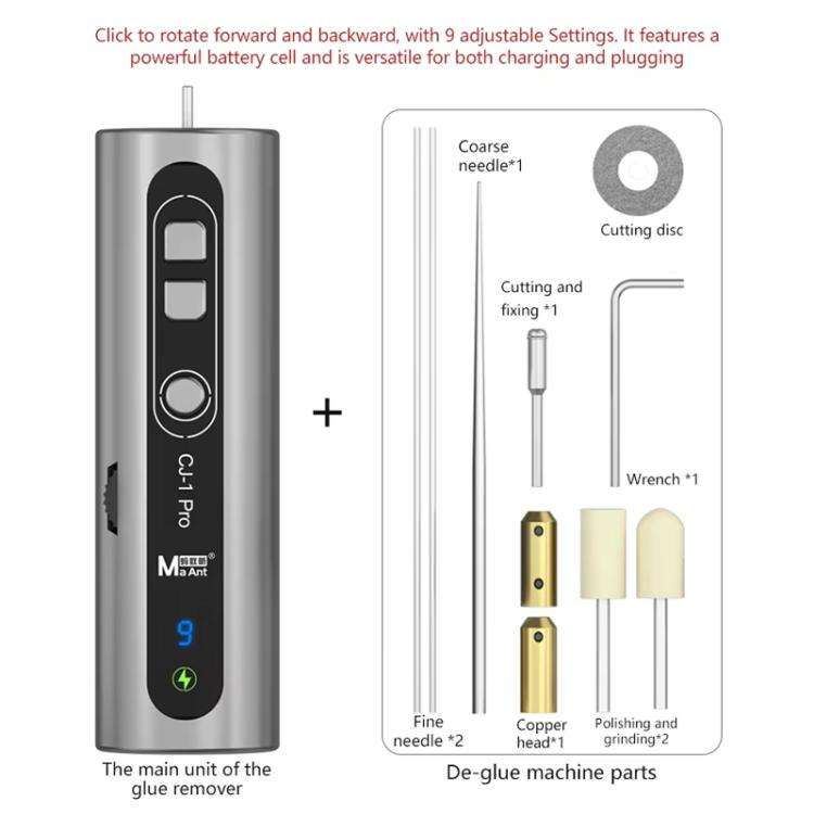 MaAnt CJ-1Pro Electric Glue Remover Cutting Grinding Machine Phone Repair Screen Glue Removal Stick