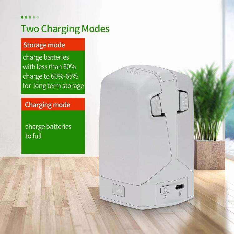 For DJI Flip YX Dual-Slot Vertical Bttery Charger Charging Station With Color Screen
