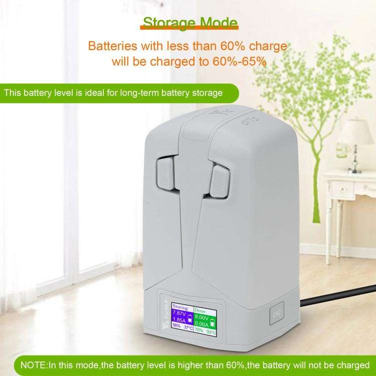For DJI Flip YX Dual-Slot Vertical Bttery Charger Charging Station With Color Screen