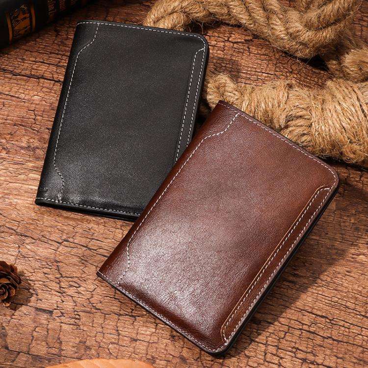 HUMERPAUL BP734 Leather Passport Document Holder(Black)