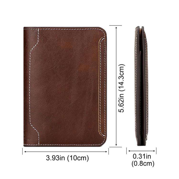 HUMERPAUL BP734 Leather Passport Document Holder(Black)