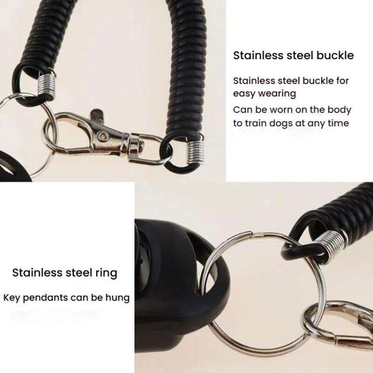 2 In 1 Pet Training Clicker Dog Whistle With Long Wristband(Orange)