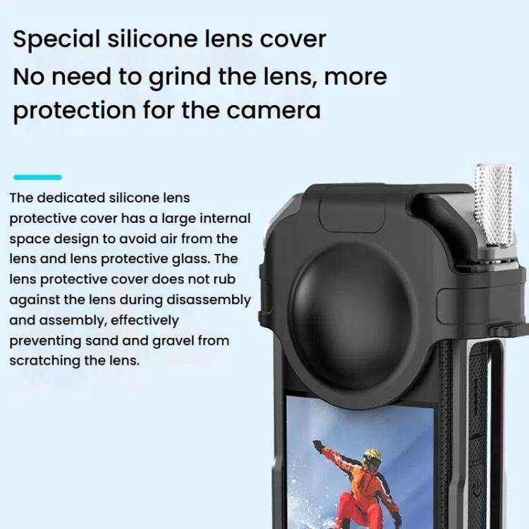 For Insta360 X3 HEPAIL AC62 Metal Rabbit Cage Magnetic Suction Horizontal Vertical Protective Frame