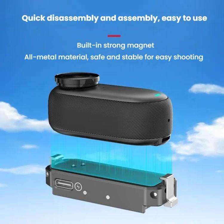 For Insta360 GO 3 / 3S HEPAIL AC69 Aluminium Alloy Quick-Release Charging Base