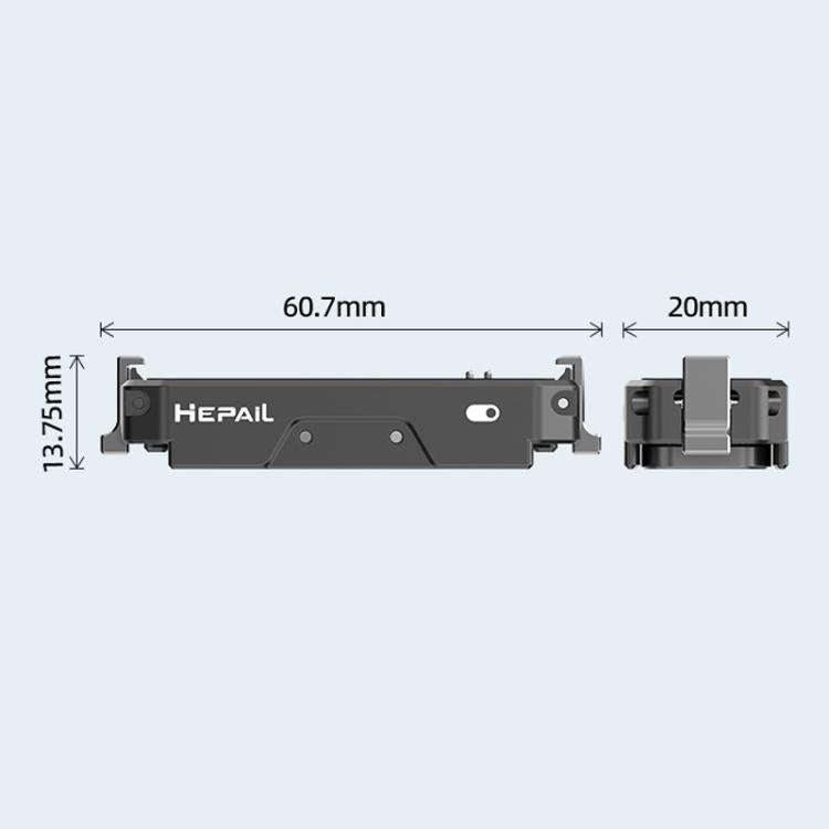 For Insta360 GO 3 / 3S HEPAIL AC69 Aluminium Alloy Quick-Release Charging Base