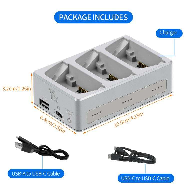 For DJI Flip YX 3-Way Charger Bidirectional Battery Management System