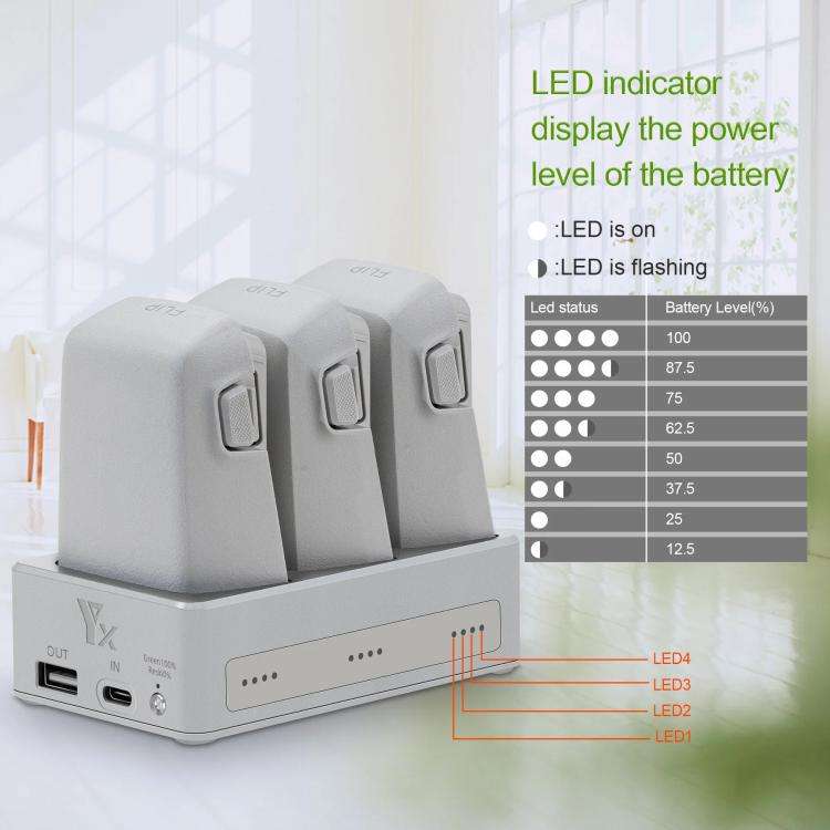 For DJI Flip YX 3-Way Charger Bidirectional Battery Management System