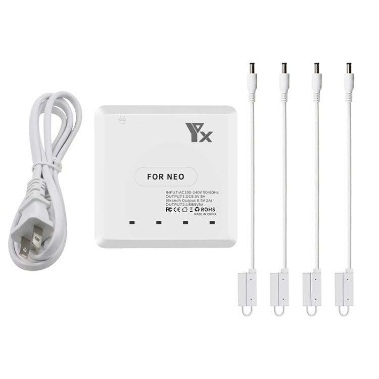 For DJI Neo Drone YX 4-port Battery Charger Charging Hub US Plug