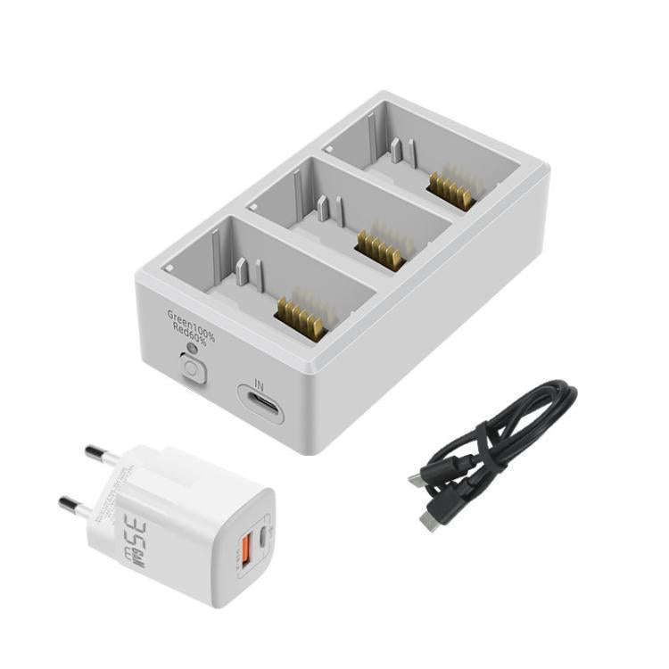 YX 3-Way Battery Charger For DJI Mini 4 Pro/Mini 3/Mini 3 Pro Charging Hub 35W EU Plug