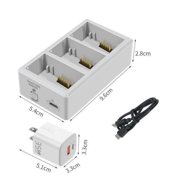 YX 3-Way Battery Charger For DJI Mini 4 Pro/Mini 3/Mini 3 Pro Charging Hub 35W US Plug