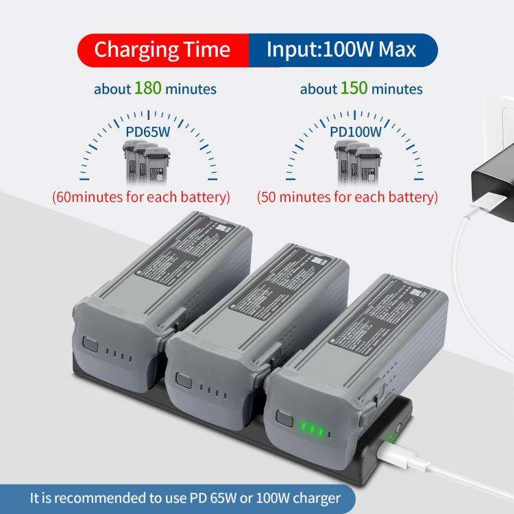 For DJI Air 3/Air 3S Battery Charger YX 3-way Charging Butler Drone Accessories