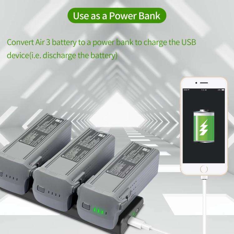 For DJI Air 3/Air 3S Battery Charger YX 3-way Charging Butler Drone Accessories