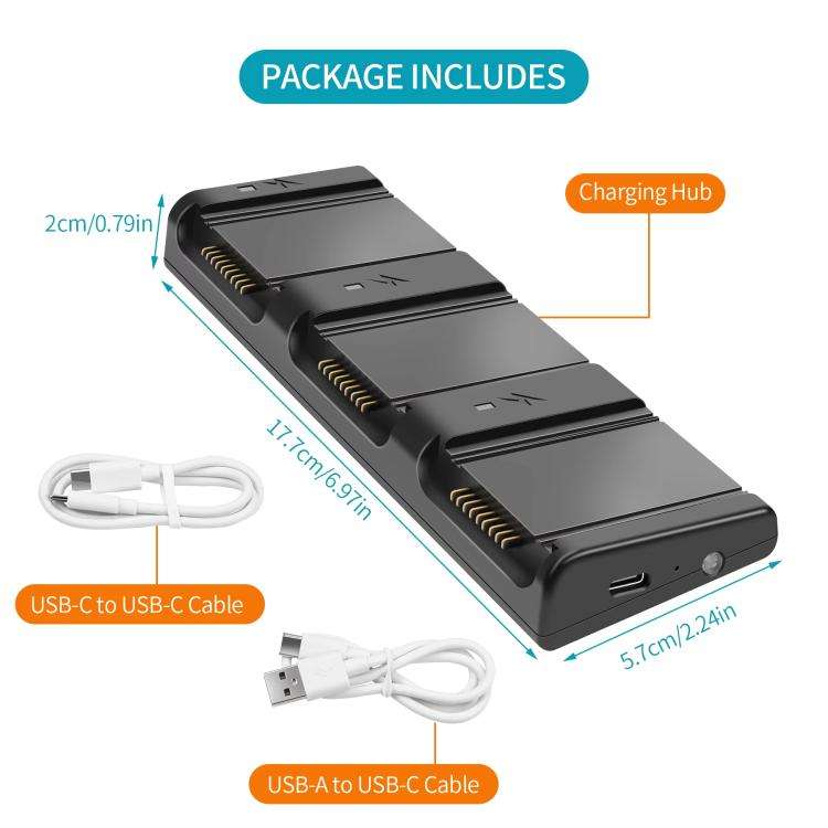 For DJI Air 3/Air 3S Battery Charger YX 3-way Charging Butler Drone Accessories