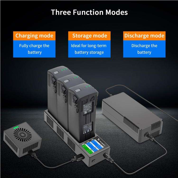 For DJI Mavic 3 YX Battery Charger Discharger Hub 3-in-1 Smart Charging Station With Color Screen...